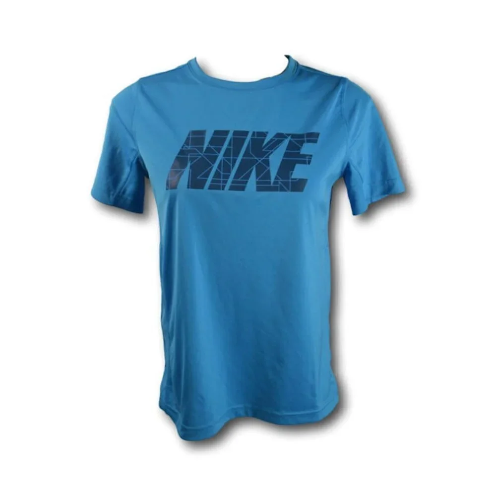 Nike Dri-Fit Running Short Sleeve T-Shirt Blue L